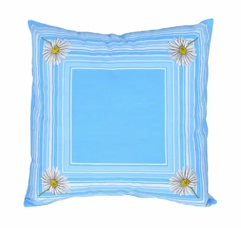 Vankúše Vankúš, Margaréta, modrý, 40 x 40 cm vankúš (návlek + vnútro)