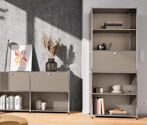 Bookcases & Standing Shelves Vysoká kovová skrinka »CN3« s výklopným priečinkom