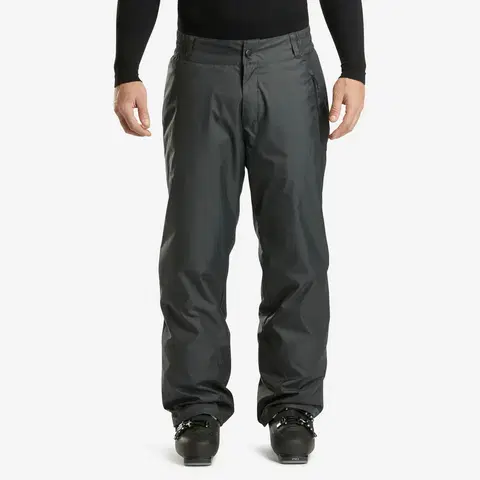 nohavice Pánske hrejivé lyžiarske nohavice 100 čierne