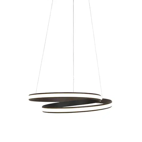 Zavesne lampy Dizajnové závesné svietidlo čierne 55 cm vrátane LED - Jarabina