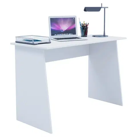Písacie stoly Písací Stôl V Bielej Farbe Masola Maxi 110 Cm Biely
