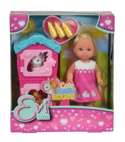 Hračky bábiky SIMBA - Bábika Evička Králikáreň