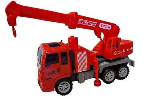 Hračky - dopravné stroje a traktory EURO-TRADE - Stavebné auto s pohyblivým ramenom žeriav 18cm