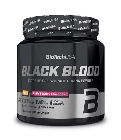 Práškové pumpy Black Blood NOX+ - Biotech 340 g Ruby Berry