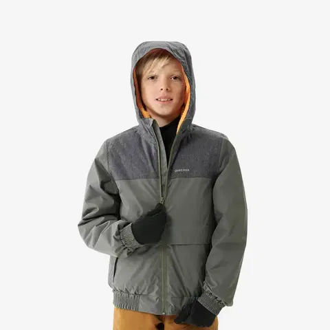 bundy a vesty Detská zimná turistická bunda SH100 X-Warm do -3,5 °C nepremokavá 7-15 rokov