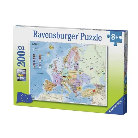 Hračky puzzle RAVENSBURGER - Mapa Európy 200 dielikov