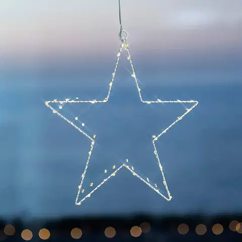 Vianočné osvetlenie Sirius Vianočná deko LED hviezda Liva Star biela 30 cm