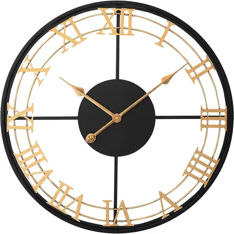 Hodiny Dizajnové kovové hodiny MPM E04.4481.9080, zlaté/čierne 