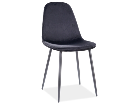Jedálenské stoličky FOXIE jedálenská stolička, čierna velvet 117