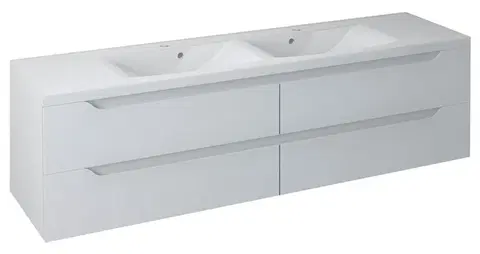 Kúpeľňa SAPHO - WAVE dvojumývadlová skrinka 179,7x50x47,8cm, biela WA180-3030