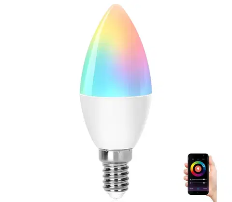 Žiarovky  B.V. LED RGBW Stmievateľná žiarovka C37 E14/6,5W/230V 2700-6500K Wi-Fi -  