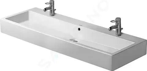 Kúpeľňa DURAVIT - Vero Dvojumývadlo, 1200x470 mm, s 2 otvormi na batérie, alpská biela 0454120024