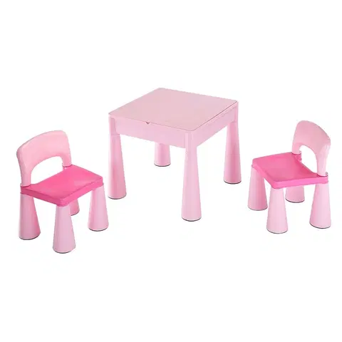 Dekorácie do detských izieb Detská sada stolček a dve stoličky NEW BABY ružová 