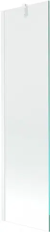 Sprchové dvere MEXEN/S - Next vaňová zástena FIX 50x150 cm, transparent, biela 895-050-000-00-00-20