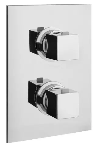 Kúpeľňové batérie SAPHO - DIMY podomietková sprchová termostatická batéria, 2 výstupy, chróm DM392