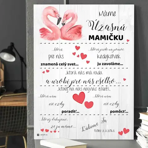 Tabuľky s venovaním (darčeky) Darčeky pre mamku - Personalizovaná tabuľka s vlastným vyznaním lásky