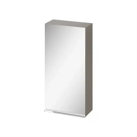 Kúpeľňový nábytok CERSANIT - Zrkadlová skrinka VIRGO 40 sivý dub s chrómovými úchytmi S522-011