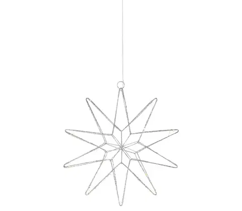 Vianočné dekorácie Markslöjd Markslöjd 705750 - LED Vianočná dekorácia GLEAM LED/0,6W/3xAA strieborná 