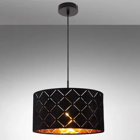 Moderné lampy do obývačky Luster 15334H BLACK LW1