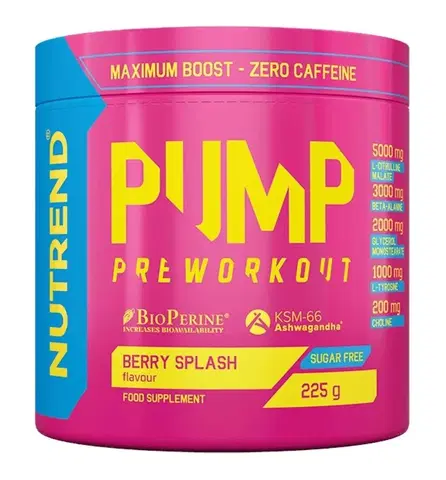 Práškové pumpy Pump (bez kofeínu) - Nutrend 225 g Bubble Gum