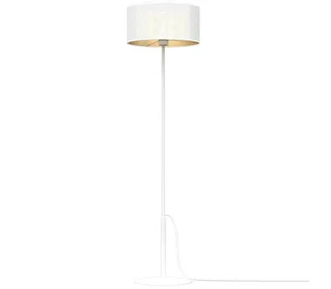 Lampy  Stojacia lampa LOFT SHADE 1xE27/60W/230V biela/zlatá 