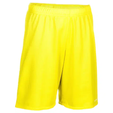 nohavice Basketbalové šortky začiatočníkov SH100 žlté