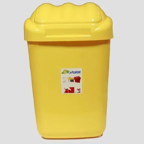 Odpadkové koše Kinekus Kôš na odpad preklápací 15l, plastový, FALA, žltý