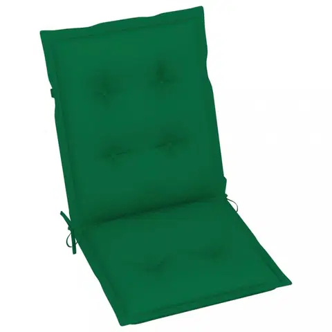 Záhradné sedáky Podušky na záhradné stoličky 2 ks Dekorhome Tmavo zelená