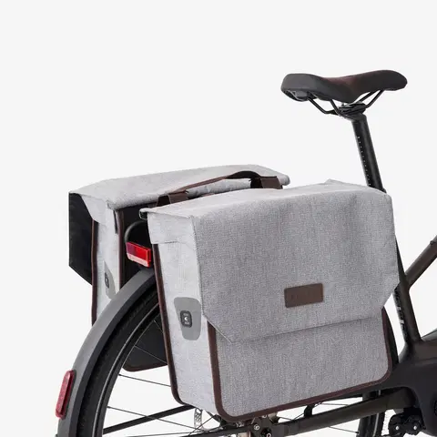 cyklistick Dvojitá taška na bicykel 500 2 × 20 l sivá LTD