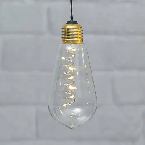 Vnútorné dekoratívne svietidlá STAR TRADING Vintage dekoračná LED lampa Glow s časovačom, číra
