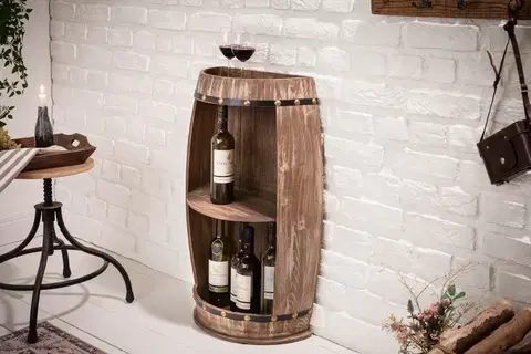 Regály a poličky LuxD Regál na víno Winebar 79 cm prírodný