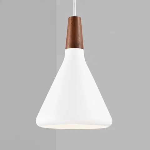 Závesné svietidlá DFTP by Nordlux Závesná lampa Nori Ø 18 cm, biela