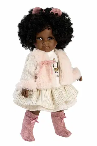 Hračky bábiky LLORENS - 53535 ZURI - realistická bábika s mäkkým látkovým telom - 35 cm