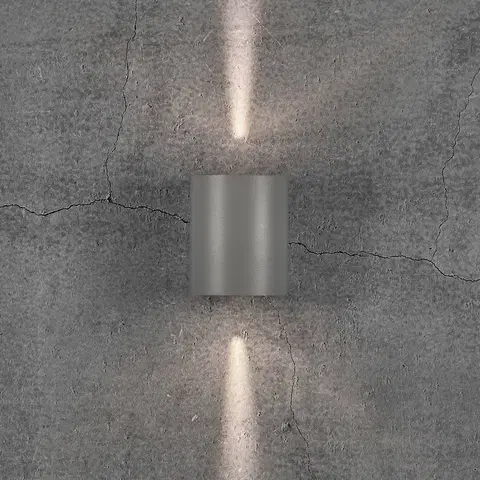Vonkajšie nástenné svietidlá Nordlux Vonkajšie nástenné LED Canto 2, 10 cm, sivé