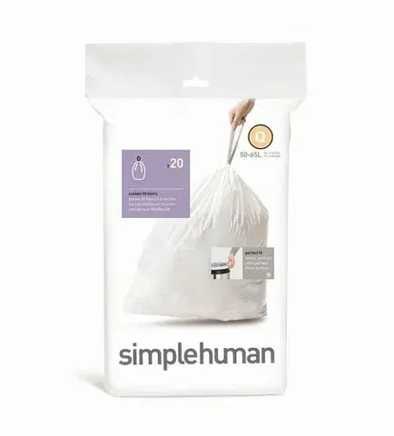 Odpadkové koše Simplehuman Vrecia do odpadkového koša Q 50-65 l, 20 ks