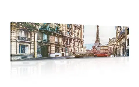 Obrazy mestá Obraz pohľad na Eiffelovu vežu z ulice Paríža