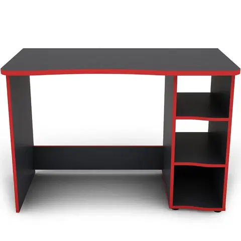 Moderné kancelárske stoly Písací stôl Matrix 6 grafit/červená