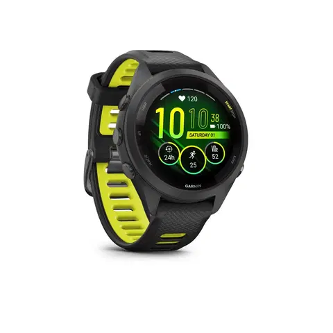 bežky Inteligentné športové hodinky s GPS a kardiom Forerunner 265S Music čierno-žlté