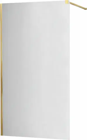 Sprchové dvere MEXEN/S - KIOTO Sprchová zástena WALK-IN 70x200 cm 8 mm, zlatá, zrkadlové sklo 800-070-101-50-50