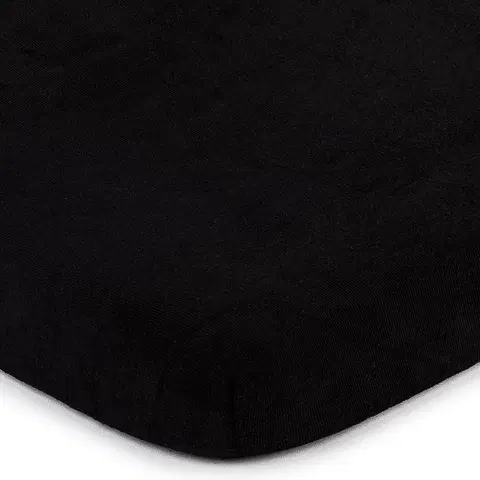 Plachty 4home froté prestieradlo čierna, 90 x 200 cm