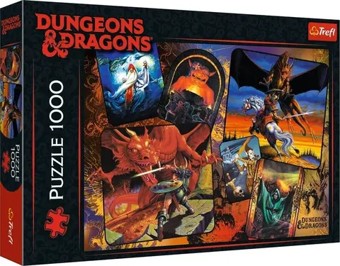 Hračky puzzle TREFL - Puzzle 1000 - Pôvod Dungeons & Dragons / Dungeons & Dragons