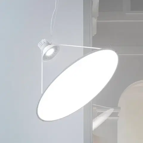 Závesné svietidlá Luceplan Luceplan Amisol LED závesné svetlo Ø 75cm opál biely