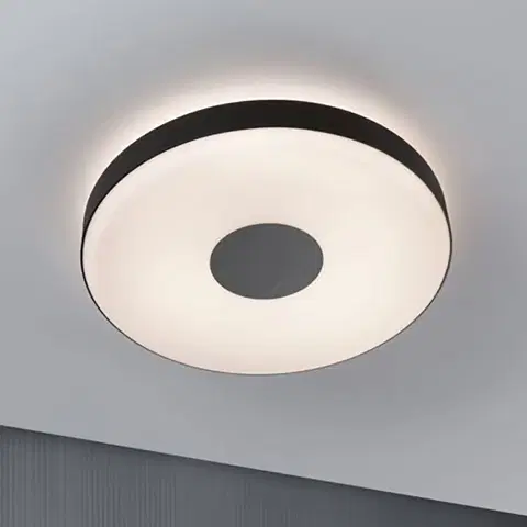 Stropné svietidlá Paulmann Paulmann Puric Pane II stropné LED svetlo, čierna