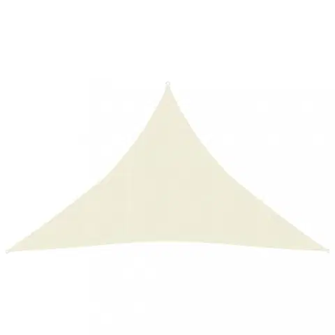 Stínící textilie Tieniaca plachta trojuholníková HDPE 2,5 x 2,5 x 3,5 m Dekorhome Krémová