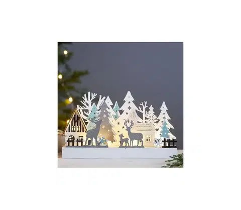 Vianočné dekorácie Eglo Eglo 410392 - LED Vianočná dekorácia REINBEK 6xLED/0,03W/2xAA 