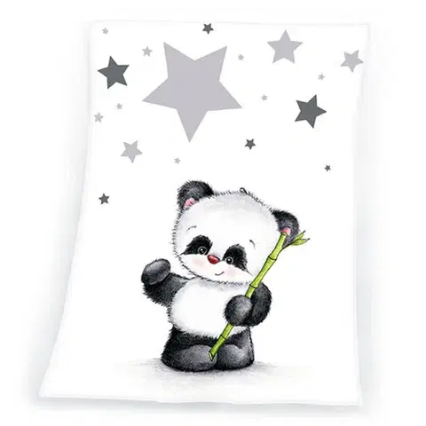 Detské deky Herding detská deka Fynn Star Panda, 75 x 100 cm