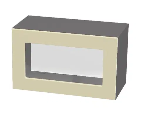 Kuchynské skrinky horná výklopná vitrína š.60, v.36, Modena W6036G, grafit / biely mat