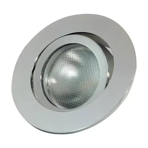 Vysokonapäťové zapustené svietidlá 230 V MEGATRON LED krúžok pre zapustenie Decoclic GU10/GU5.3, okrúhly, strieborný