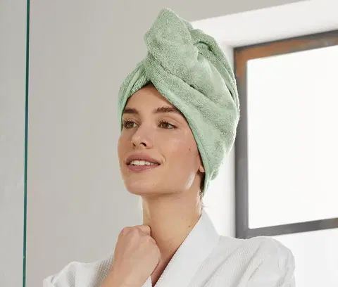 Bathroom Accessories Uterákový turban, zelený