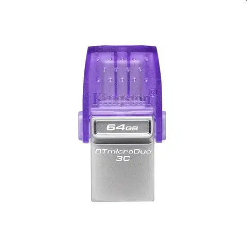 USB Flash disky USB kľúč Kingston DataTraveler MicroDuo 3C, 64GB, USB 3.2 (gen 1) s USB-C konektorom DTDUO3CG3/64GB
